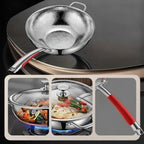 Titanium-Wok mit Rundboden – naturhaftfrei, induktionsgeeignet