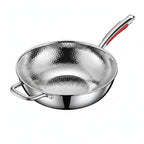 Titanium-Wok mit Rundboden – naturhaftfrei, induktionsgeeignet