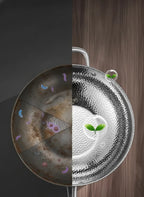 Titanium-Wok mit Rundboden – naturhaftfrei, induktionsgeeignet
