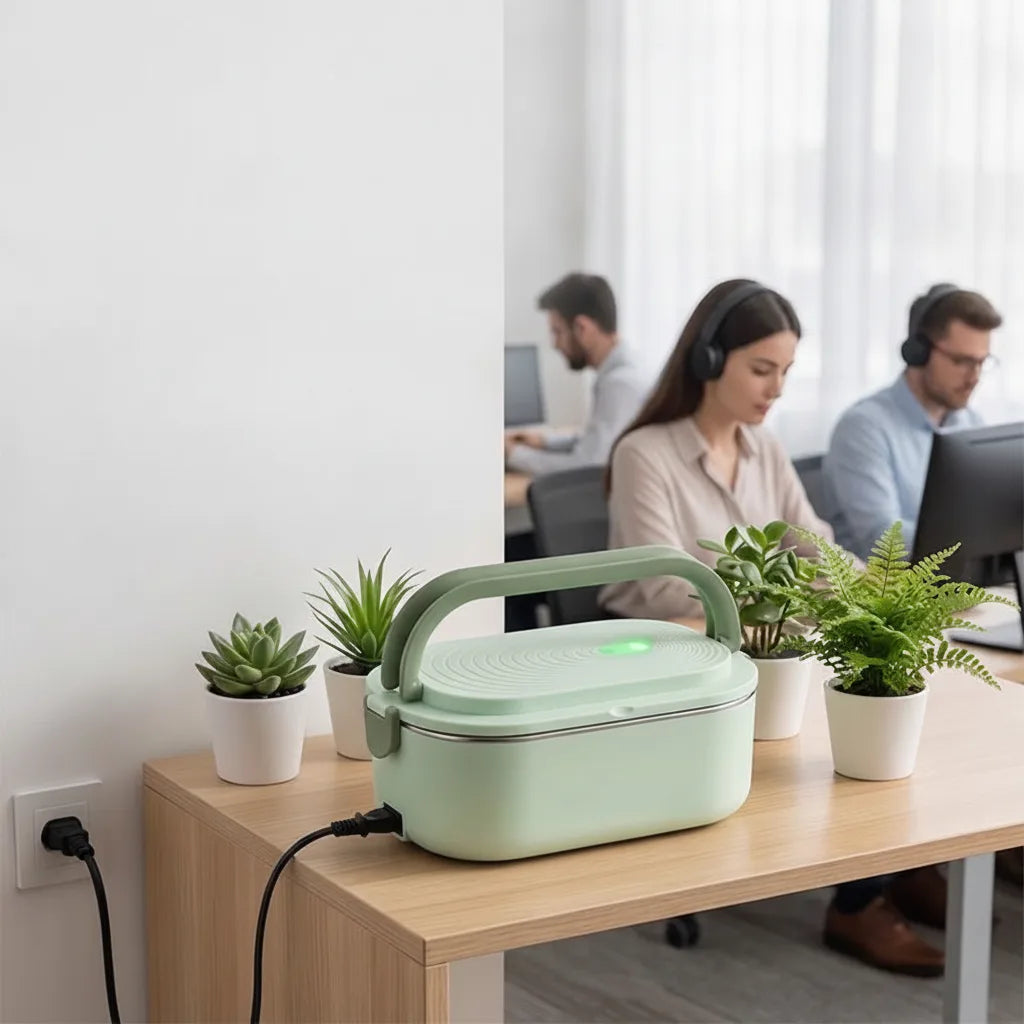 Elektrische Lunchbox mit Doppelkammer – Aufwärmen ohne Wasser