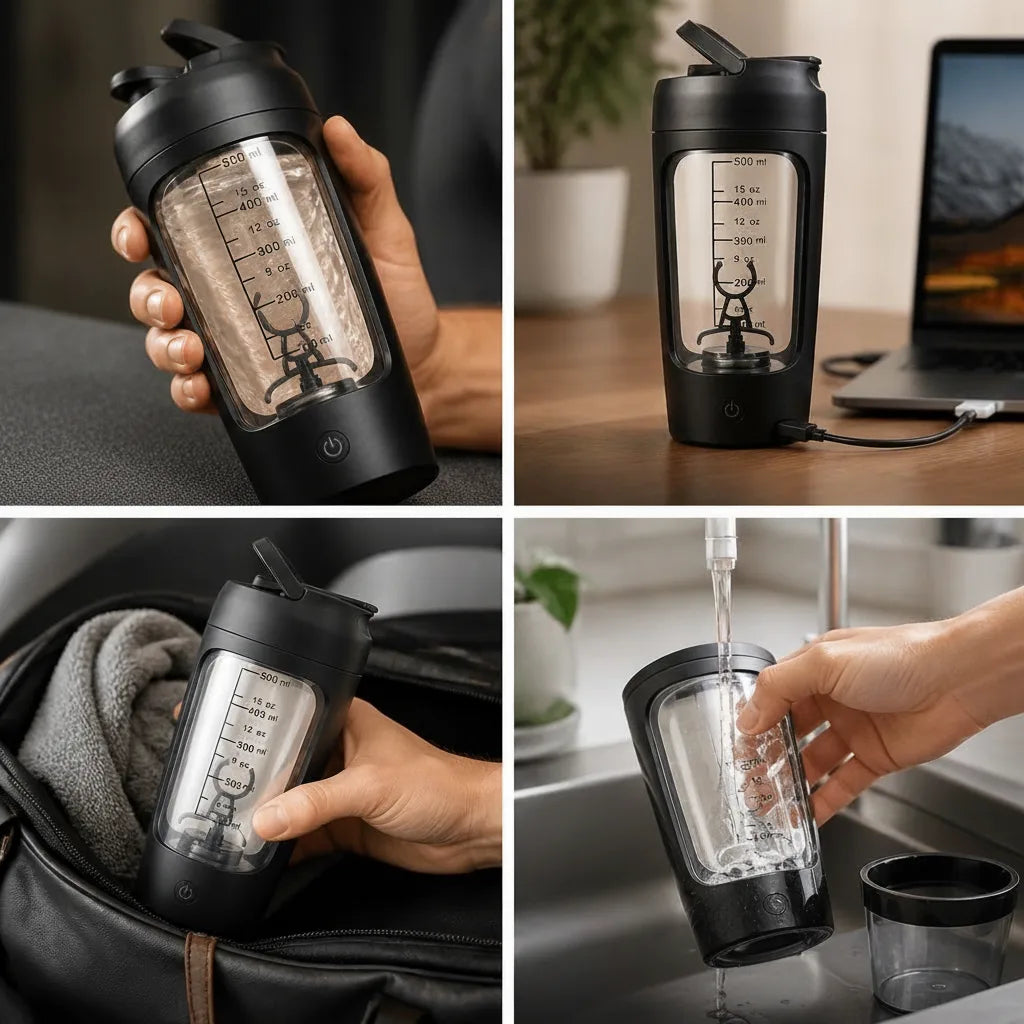 Elektrischer Protein-Shaker 500 ml mit USB-Aufladung