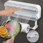 Folienspender 3-in-1 mit Wandmontage und Schneideschiene