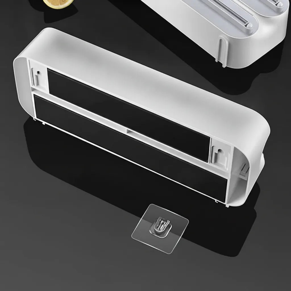 Folienspender 3-in-1 mit Wandmontage und Schneideschiene