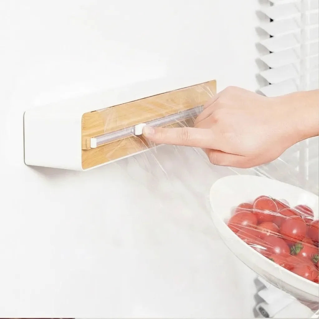 Folienspender 3-in-1 mit Wandmontage und Schneideschiene
