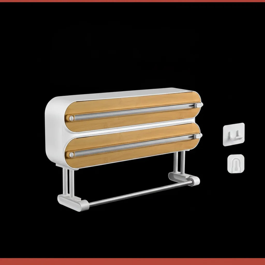 Folienspender 3-in-1 mit Wandmontage und Schneideschiene