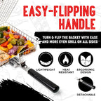 Grillkorb klappbar mit langem Griff – 30 x 23 cm