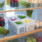 Kühlschrank-Aufbewahrungsbox mit Abtropfsieb