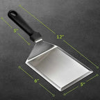Grillspachtel aus Edelstahl mit Schneidekante