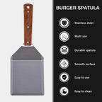 Grillspachtel aus Edelstahl mit Holzgriff