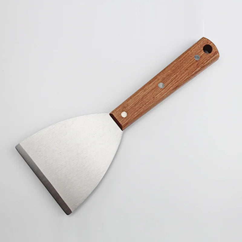 Grillspachtel aus Edelstahl mit Holzgriff