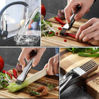 Edelstahl-Frühlingszwiebelhacker mit 6 Klingen
