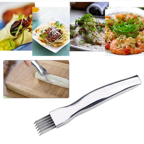 Edelstahl-Frühlingszwiebelhacker mit 6 Klingen